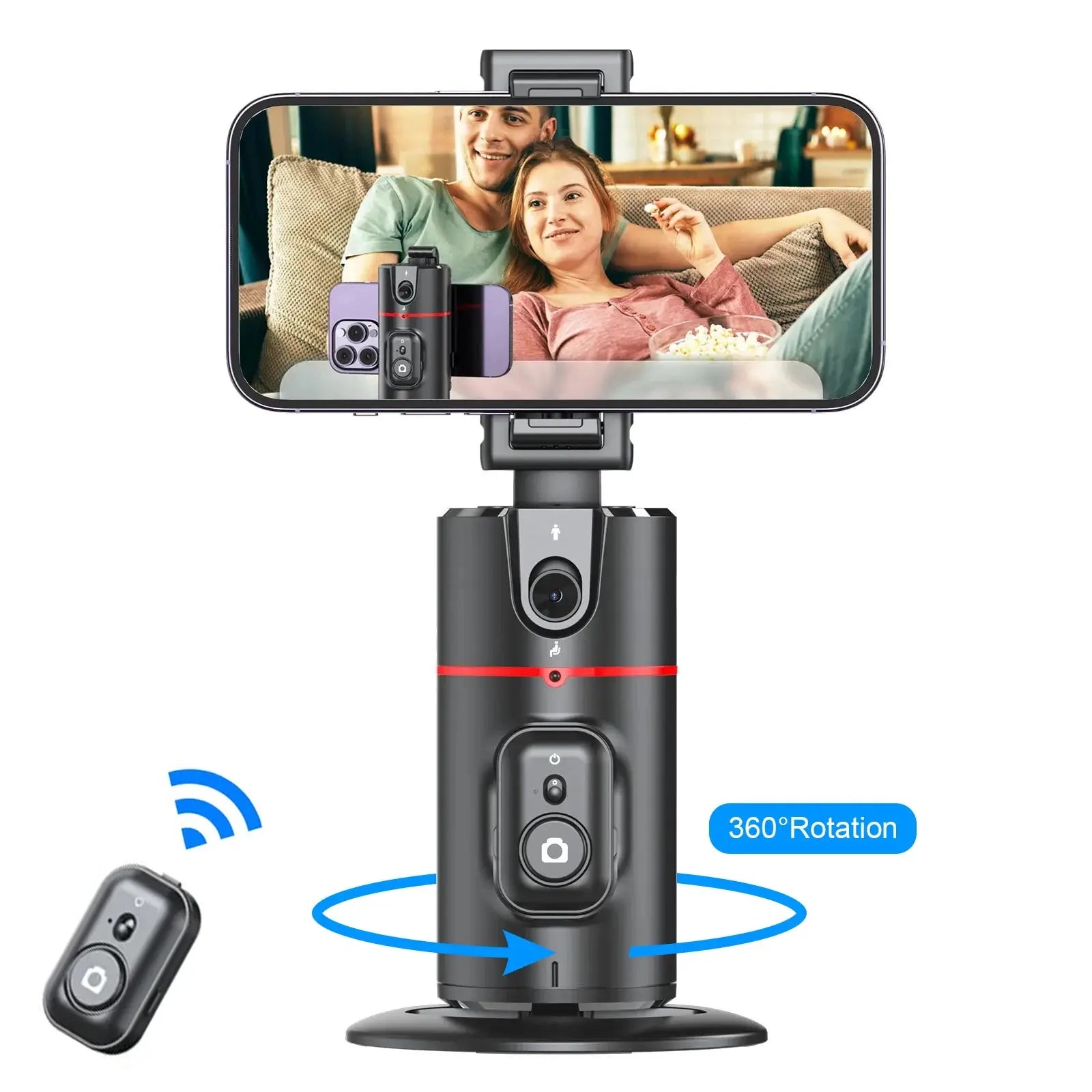 Auto Face Tracking 360°Rotation - Gesture Recognition Phone Camera Mount MomFlow Co.