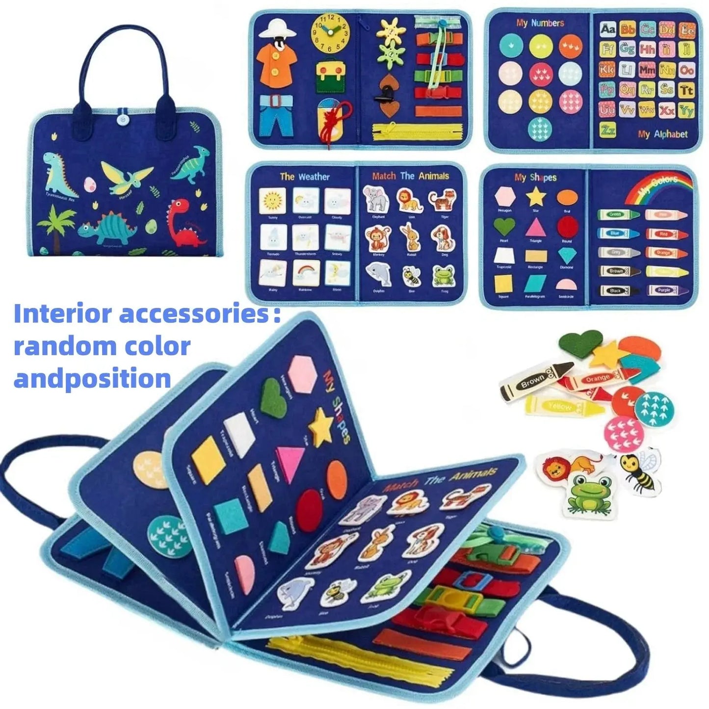 Montessori Toddler Busy Board - Educational Learning Sensory Activities Toy MomFlow Co.