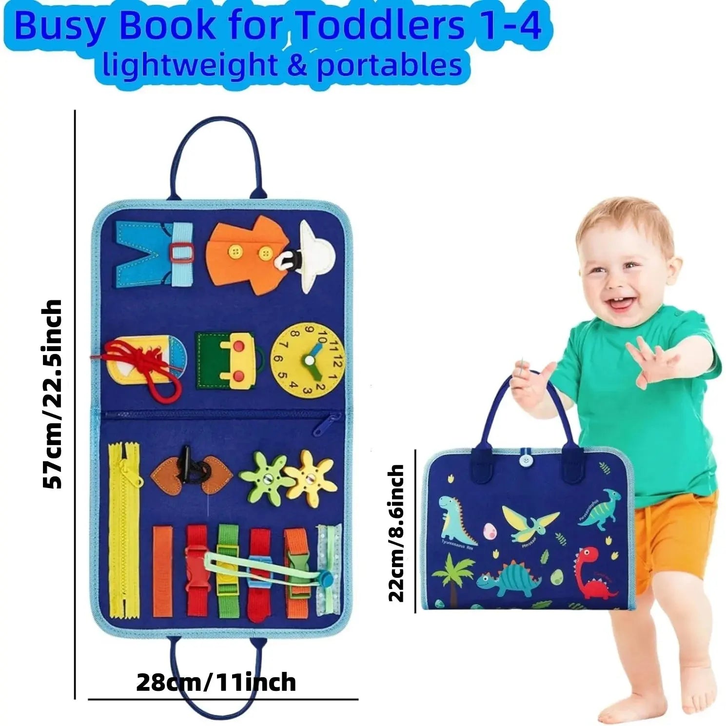 Montessori Toddler Busy Board - Educational Learning Sensory Activities Toy MomFlow Co.